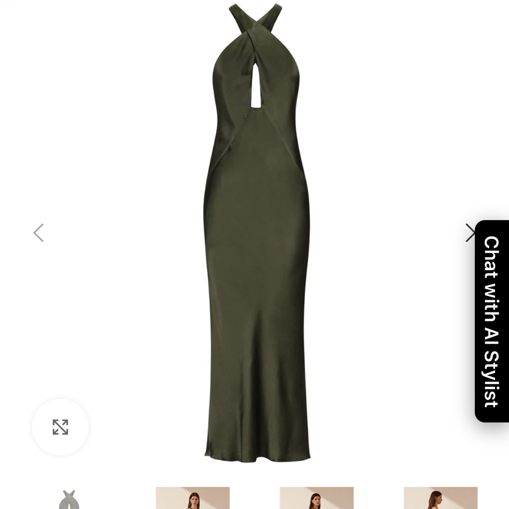Shona Joy Midi Evening Dress - Cross Front Keyhole Forrest Green